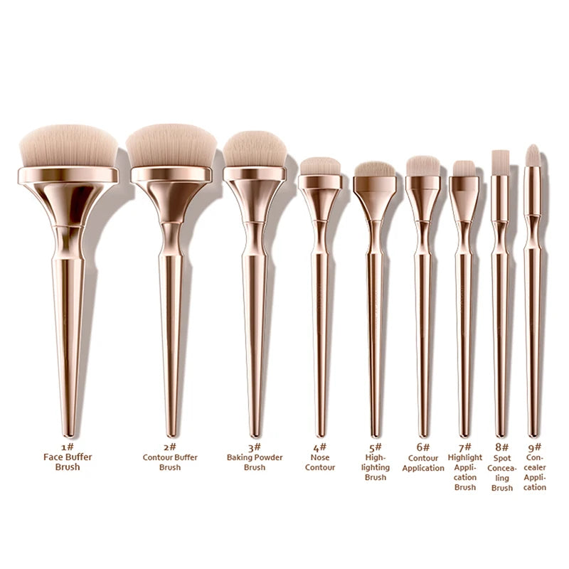 Makeup Brush Set Professional 9 Peças