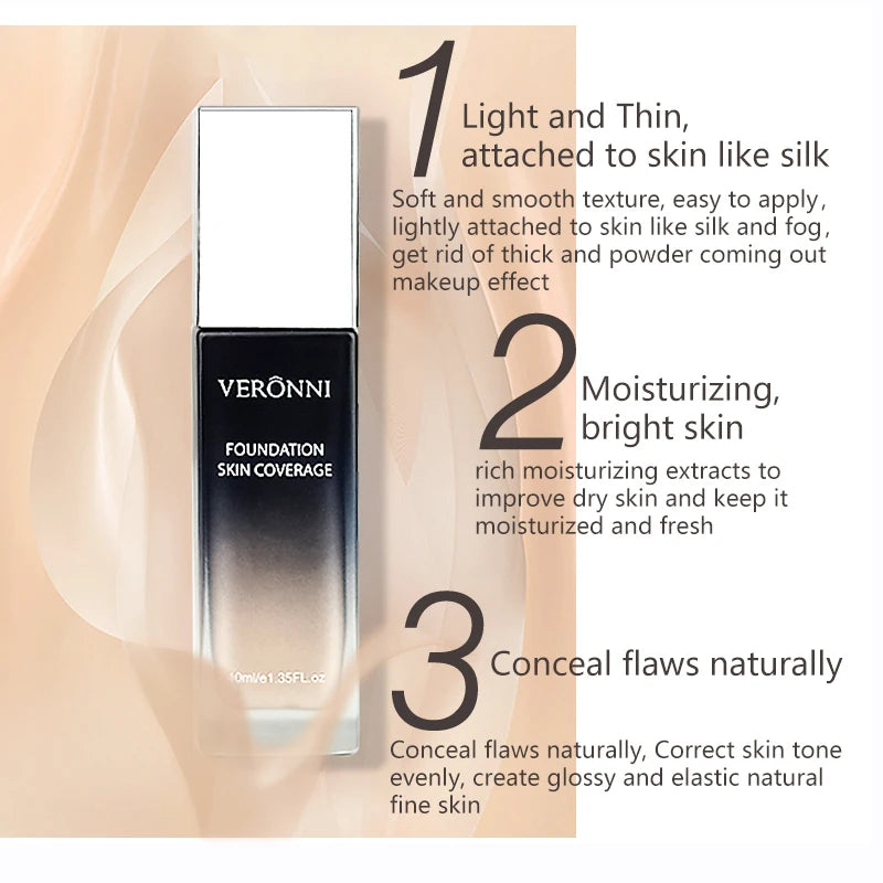 VERONNI 40ml Foundation Skin Full Coverage