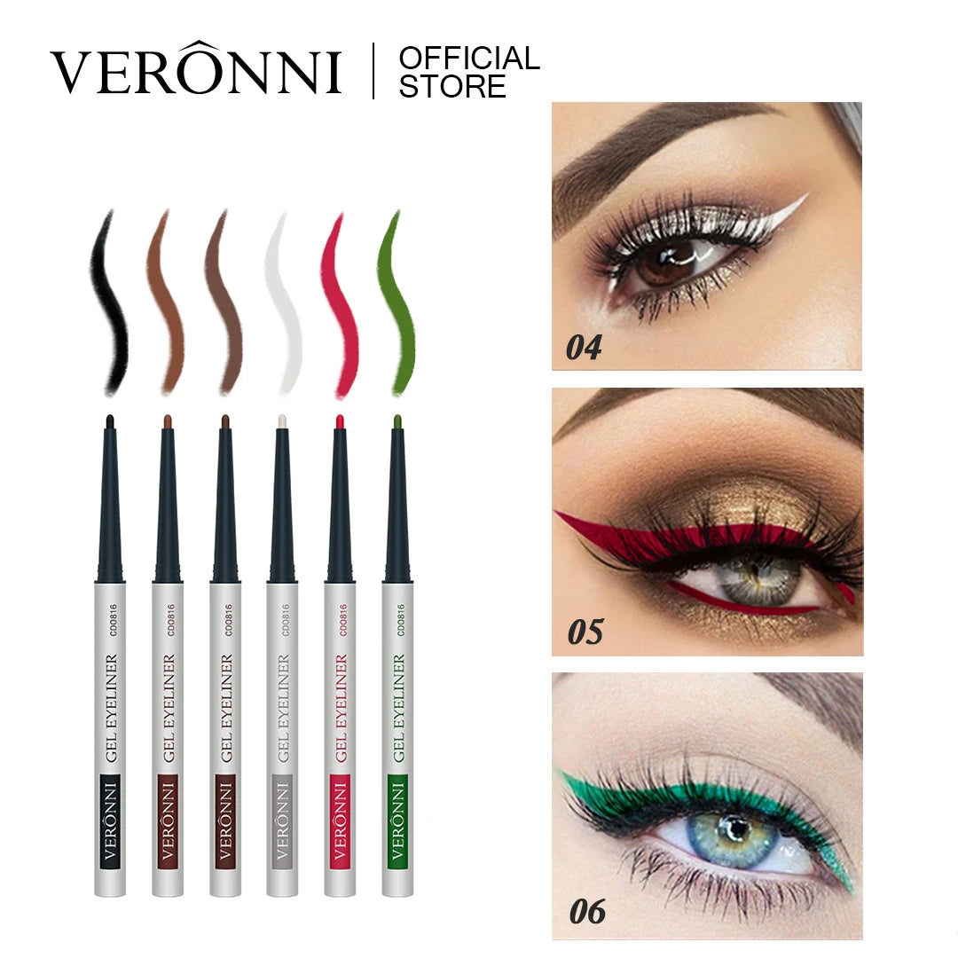 VERONNI 6 Colors Matte Eyeliner Gel