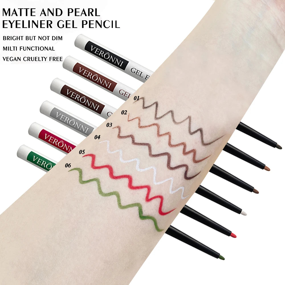 VERONNI 6 Colors Matte Eyeliner Gel