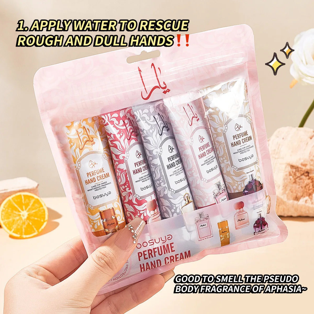 Kit Creme de Mão Perfumado 5pcs